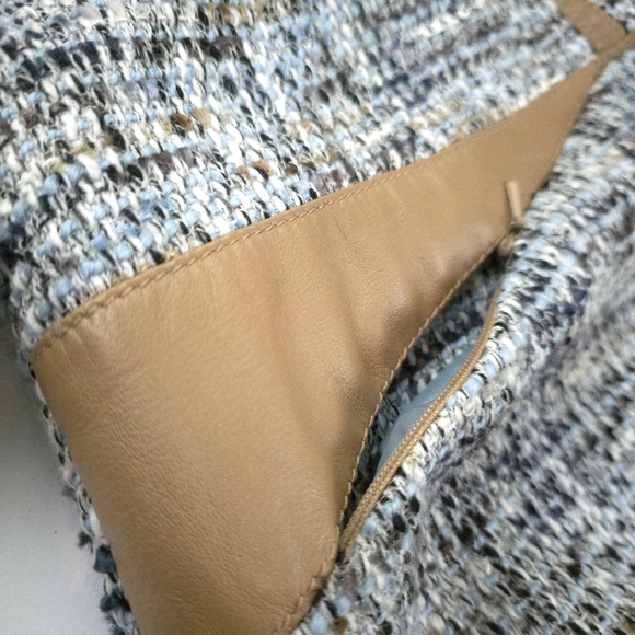 Worth Tweed Weave Blue and Tan Dress Sz 12 - Picture 7 of 14